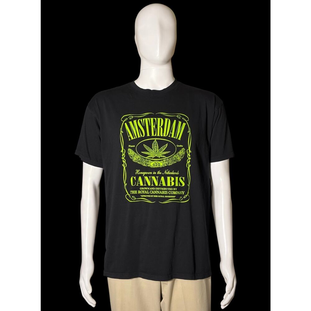 Vintage Fox Originals Cannabis Jack Amsterdam Netherland 420 Shirt Size XL
